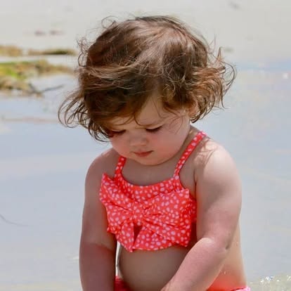 Toddler at the beach on vacation
