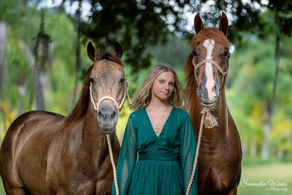 High school senior girl outdoor portrait smiling